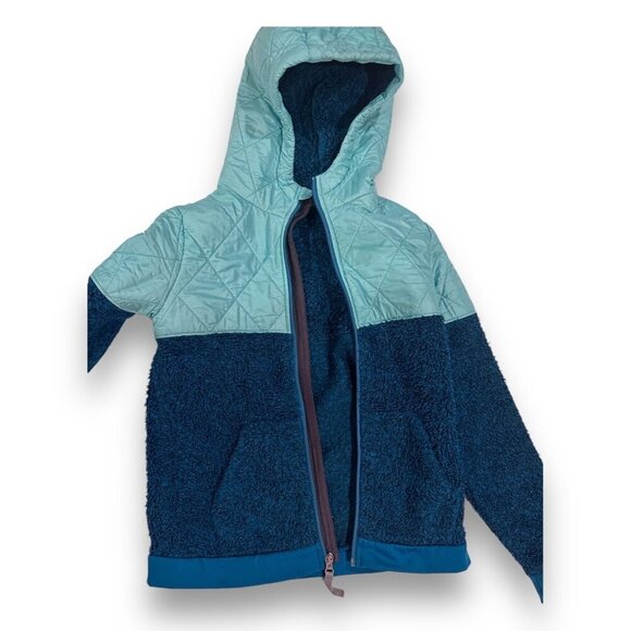 Spyder Girls Park Hoodie Jacket Quilted & Fleece Aqua & Teal, Size M Girls Youth - Picture 5 of 13